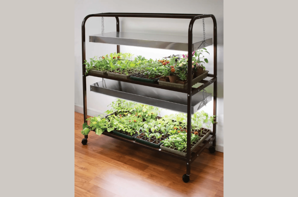 Deluxe LED Glow N Grow Light Garden Cart