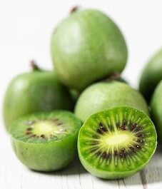 ripe hardy kiwi fruits