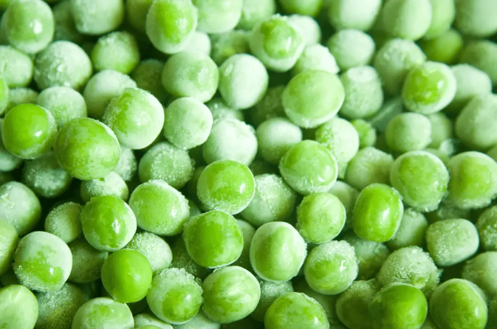 frozen blanched peas