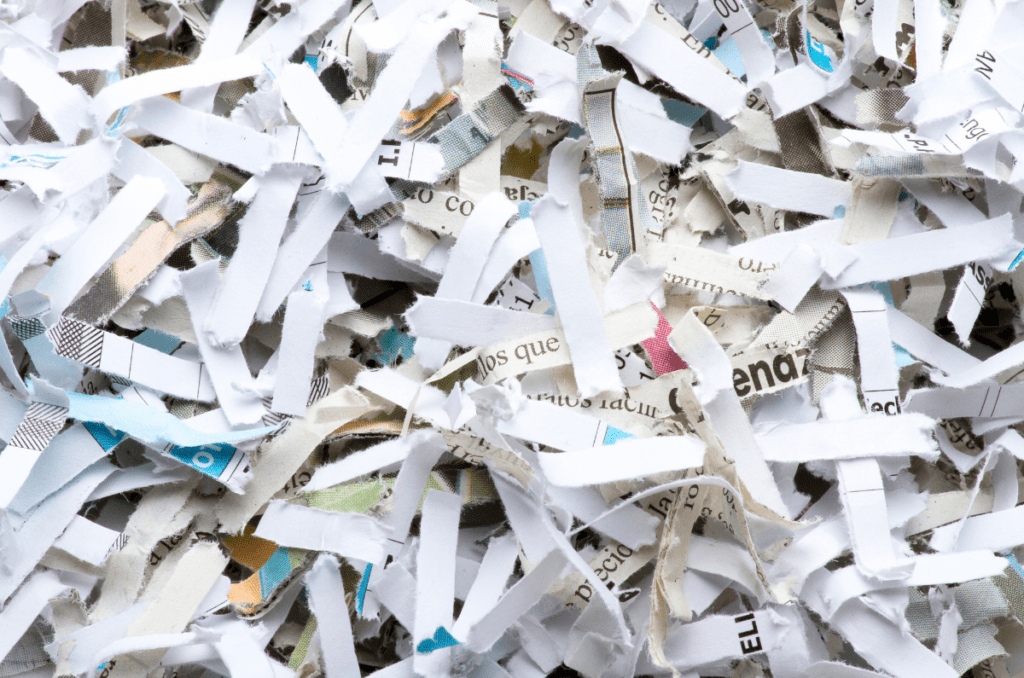 shredded paper mulch 