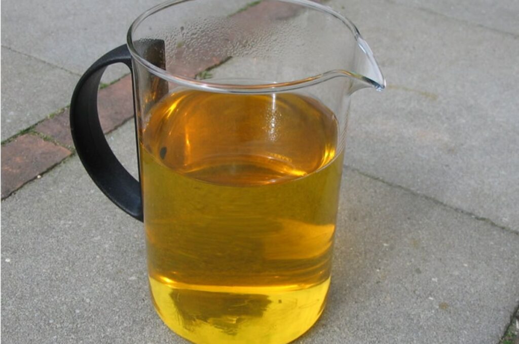 jug of fresh human urine
